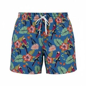 Chubbies Blue Floral Parrot Men's Athletic Shorts